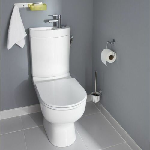 Design Stand Wc komplett set Spülkasten KERAMIK inkl. Waschbecken Gäste WC  - Bild 1 von 9