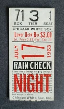 Dave Debusschere Chicago White Sox 1963 First Career Win Ticket Stub