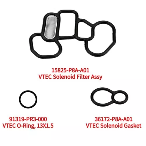 VTEC Solenoid Spool Valve Gasket Kit for V6 Honda Accord Odyssey Pilot Ridgeline - Picture 2 of 7