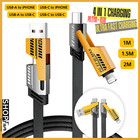 4 in 1 Multi USB PD Charger Charging Cable Cord For iPhone USB C Samsung Android