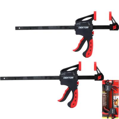 Dekton 2tlg Quick Grip Ratsche Schraubstock Stange große Klemmen 150mm Rapid Clamp Set 12''