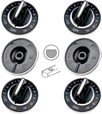 Stainless Steel Replacement Knobs - 6 Pack for Jenn Air Models, Quality Assured