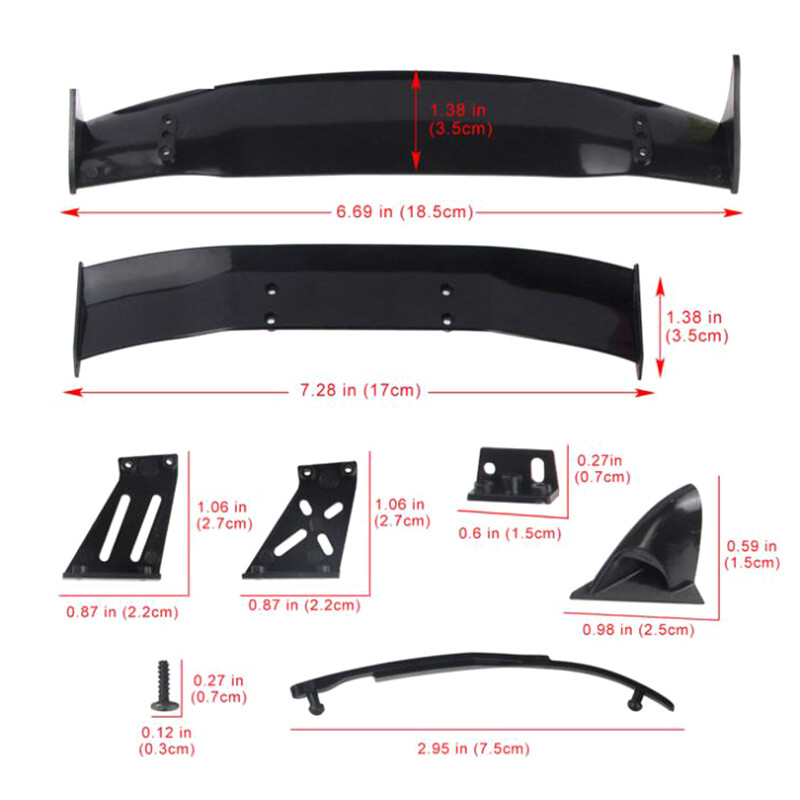 1/10 RC car Accessories Parts 1/10 RC Drift Car Wing Series Plastic