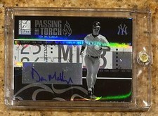 2005 Donruss Elite #PT-13 Don Mattingly Passing the Torch Black AUTO #/50