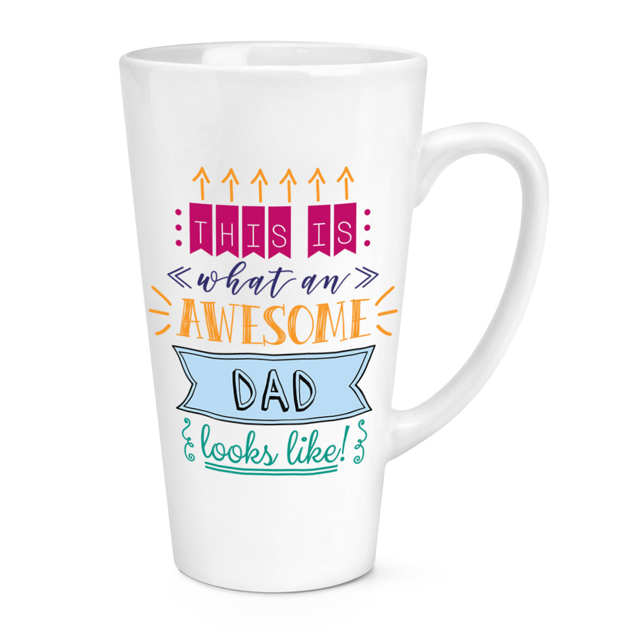 This Is What An Awesome Dad Looks Like 17oz Large Latte Mug Cup - Father's Day