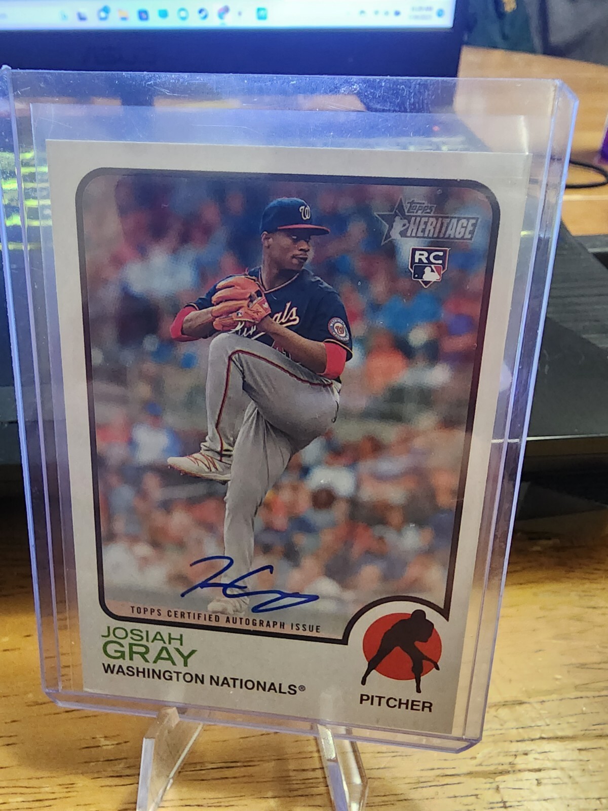 2022 Topps Heritage - Real One Autographs #ROA-JG Josiah Gray (AU, RC)
