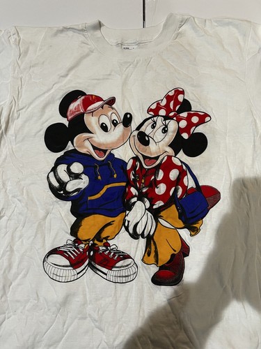 Vintage Mickey And Minnie Mouse T-Shirt Size L - Picture 2 of 5