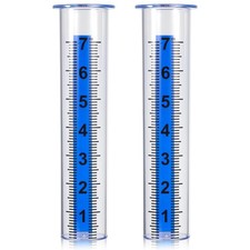 2 Pcs Rain Gauge Replacement Tube Gauges Outdoors Digital Lawn Water