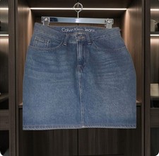 Calvin Klein Vintage Denim Mini Skirt 90's Size 4 EUC