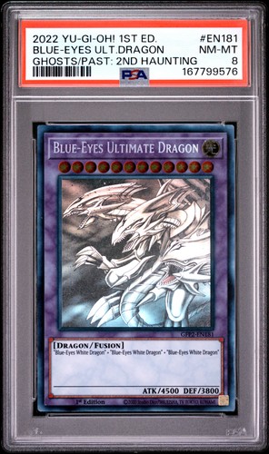 Blue Eyes Ultimate Dragon GFP2-EN181 1st Edition Ghost Rare Yugioh PSA 8 *576