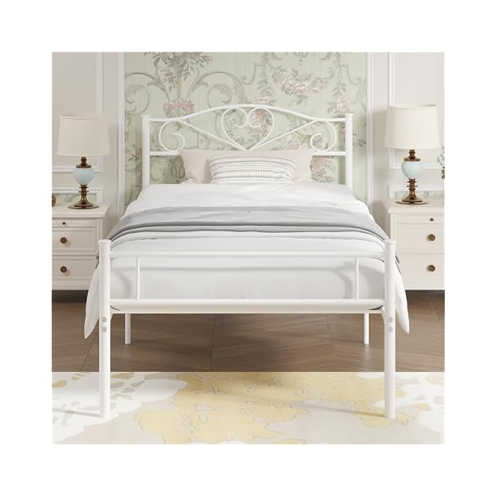 Sturdy Twin Metal Bed Frame with Mattress Foundation Easy Assembly No Box Needed-image