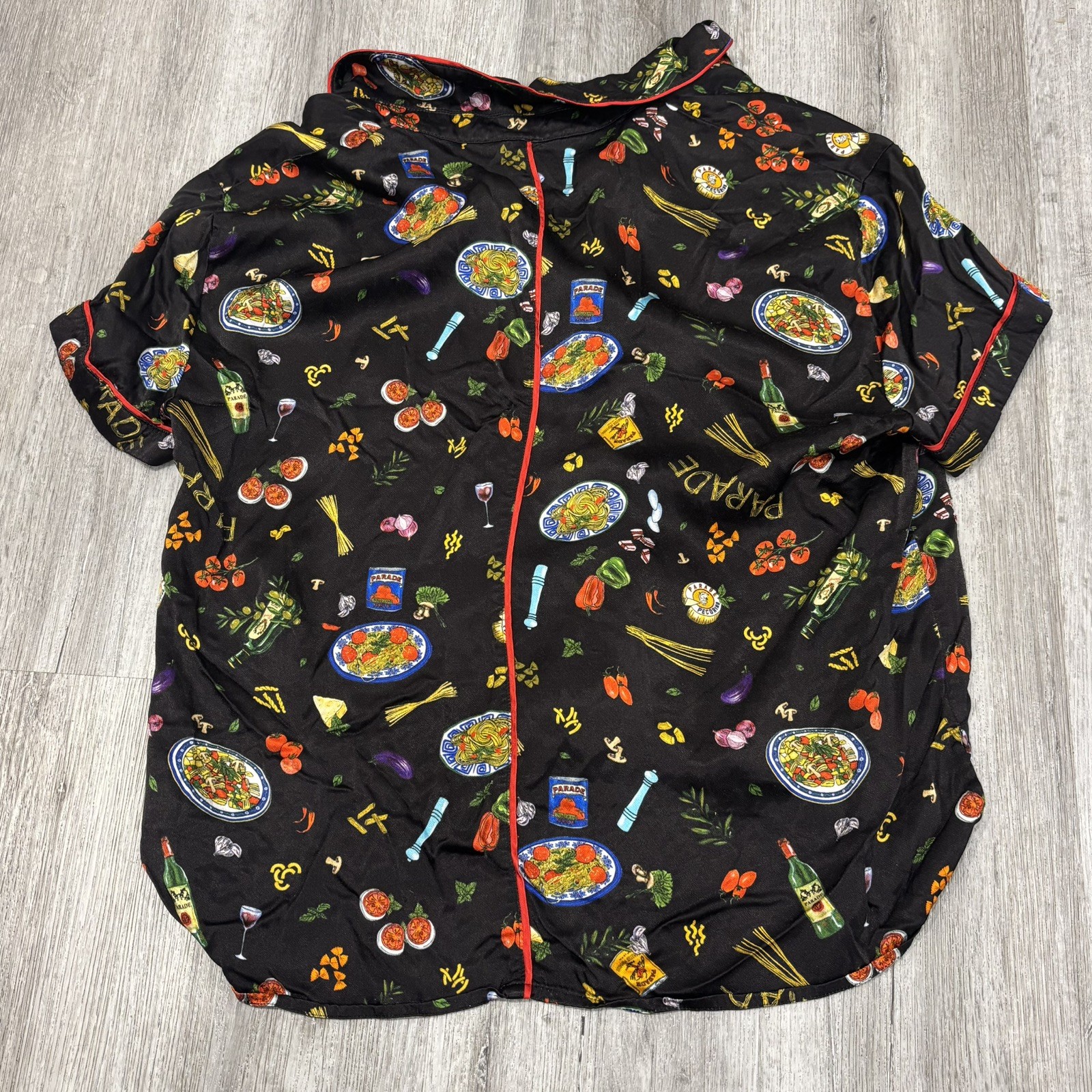 Parade women’s medium Italian dinner pajama shorts set Jammie’s unique sleepwear