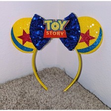 Disney Toy Story Inspired Mouse Ears Headband Sequin Bow Pixar NEW