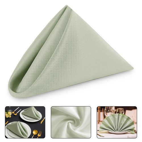 Plain Napkins Polyester Cotton Wedding Tableware Cloth Linen Dinner Party Fabric - Picture 235 of 250
