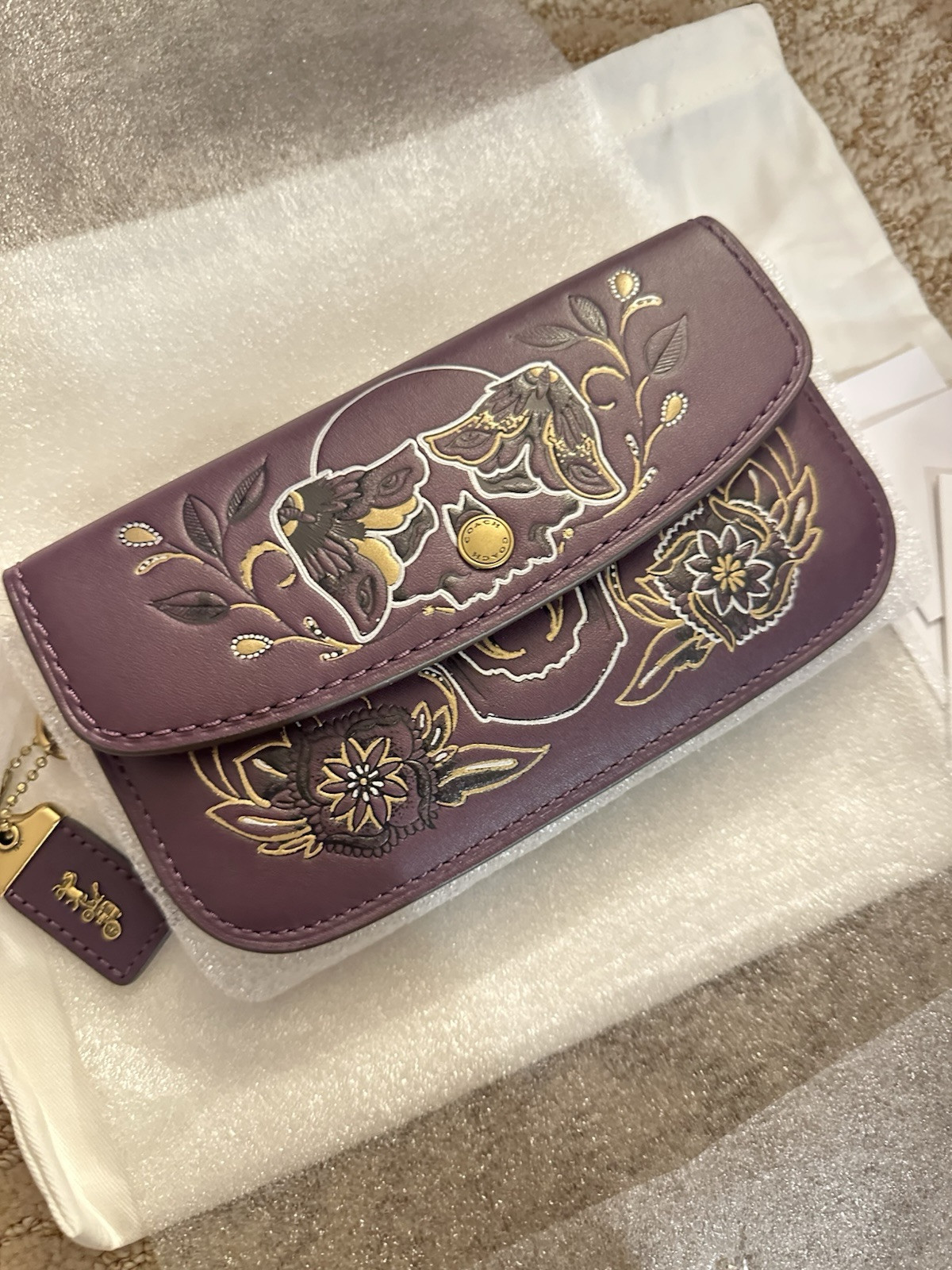 COACH 1941 Tattoo Skull Chelsea Champlain Clutch Wristlet