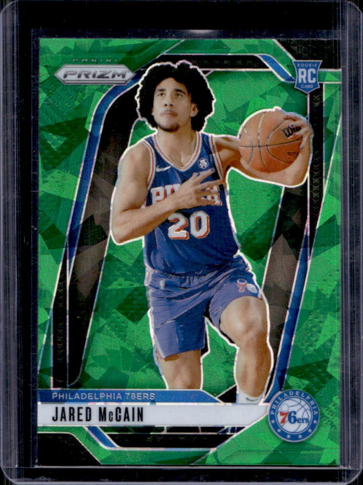 2024-25 Prizm Jared McCain RC Green Ice Rookie #222 76ers