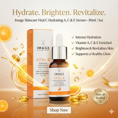 Image Vital C Hydrating A,C & E Serum 30ml / 1oz New Sealed