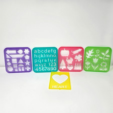 Tupperware Stencil Tuppertoys Alphabet Shapes Nature holiday heart 1987 set 5