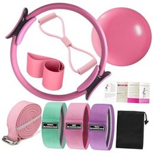 Pilates Ring Kit for Women Home Workouts Better Pilates Essentials Kits pink
