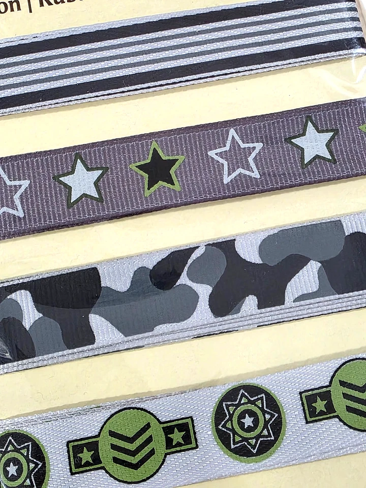 Recollections  Variety Ribbon 4-Pack - MILITARY - 4 yds total - Image 2 of 2