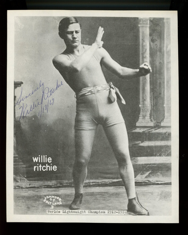 Willie Ritchie Signed Photo 1967 Autograph on Photocopy – Lightweight Champ
