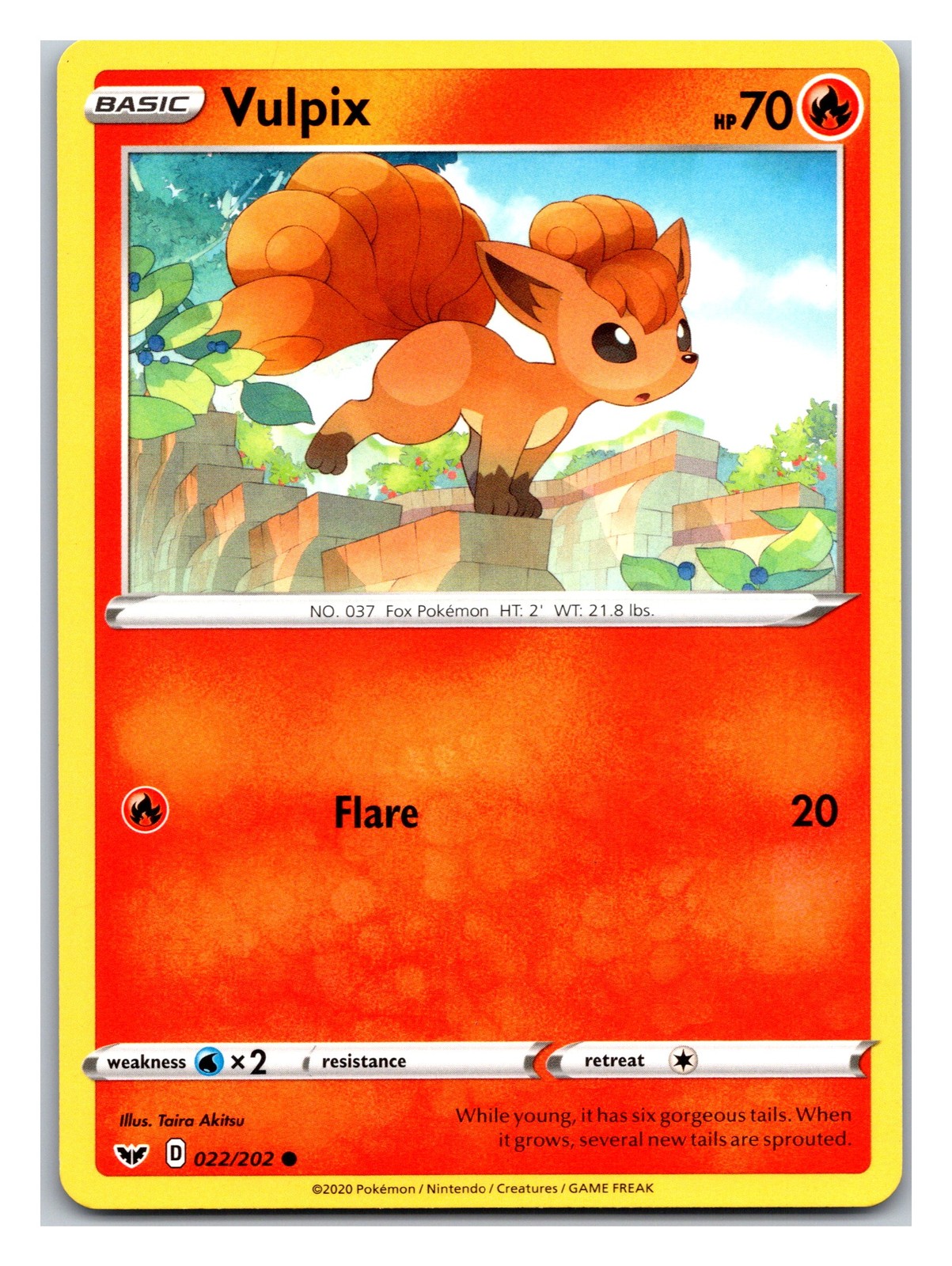 SWSH01: Sword & Shield Base Set #022/202 Vulpix