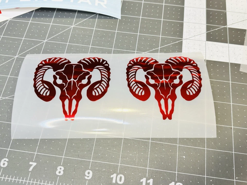 Ram's Head Die Cut Vinyl Decal Cars Trucks etc Sticker Cool Bad Ass - Image 3 of 4