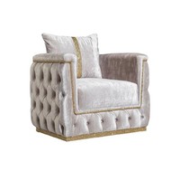 Sessel Sitz Modern Design Wohnzimmer Polster Einsitzer Metall Mit Textil