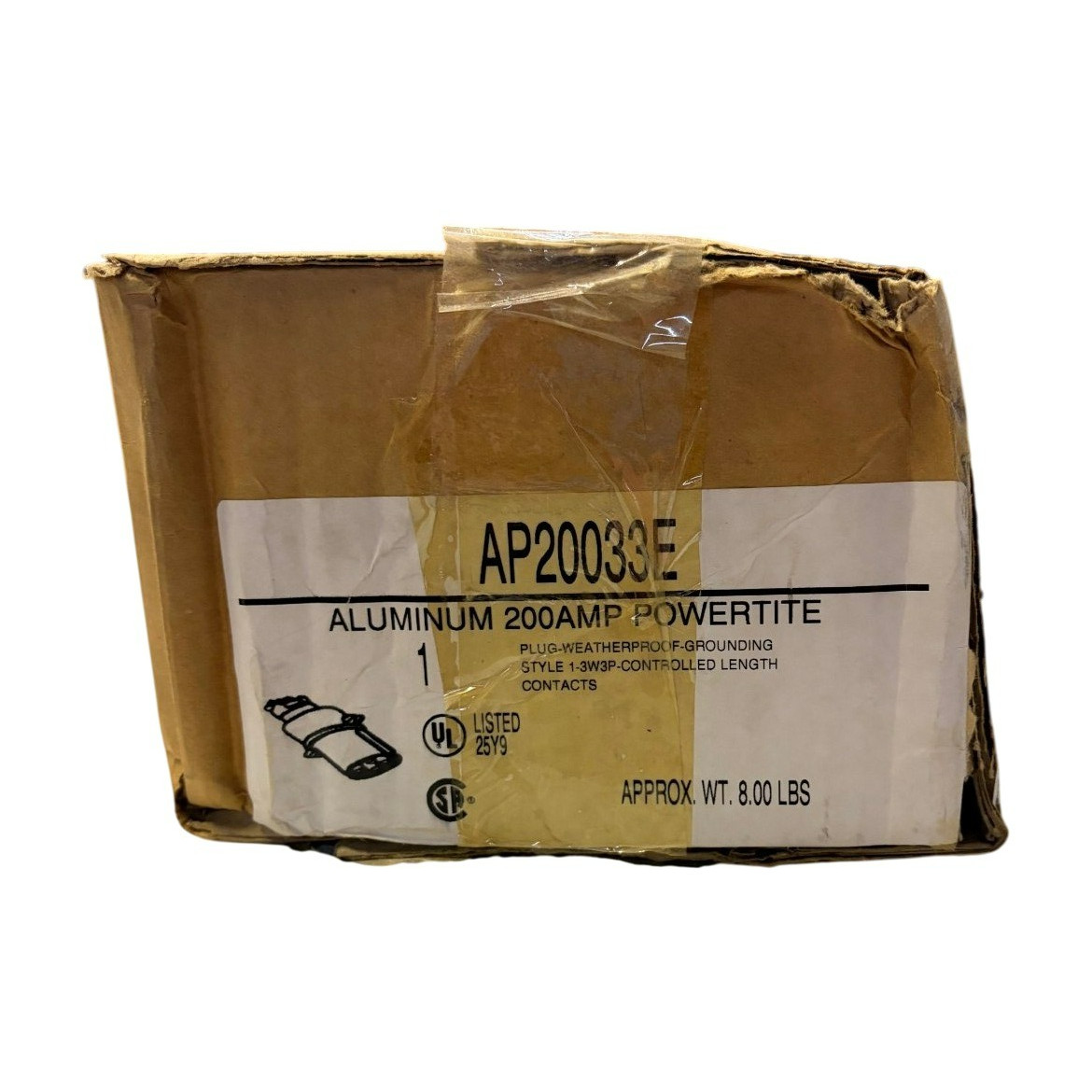 Appleton AP20033E 200A 600V 3W 3P Powertite Aluminum Weatherproof Plug