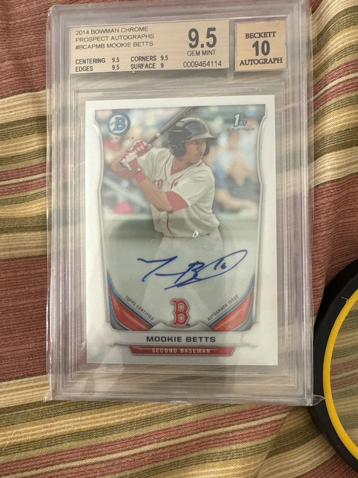2014 Bowman - Prospect Autographs Chrome Mookie Betts #BCAP-MB (AU, RC)