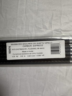 Carbon Express Maxima RED Carbon Arrows – 6-Pack, .250 Spine, Fletched With Blazer Vanes, Launchpad Nocks, Bulldog Collars