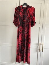 M&S red snakeskin midi dress
