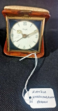 Vintage KIENZLE German folding  travel alarm wind-up clock - Hard Cream case.