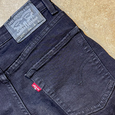 Levis 511 Slim Fit Jeans Boys Sz 12 Reg 26X27 Black Denim Adjustable Waist Zip