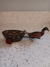 Rare 1903 Lehmann Tin Wind-up Quack Quack Duck Family Toy German