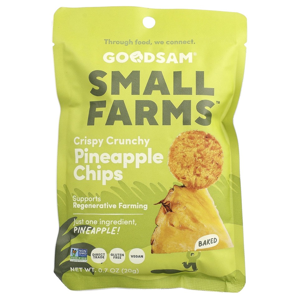Small Farms™, Crispy Crunchy Chips, Pineapple, 0.7 oz (20 g)