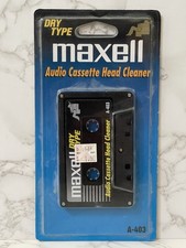 Maxell Dry Type Audio Cassette Head Cleaner New Sealed NOS New Old Stock
