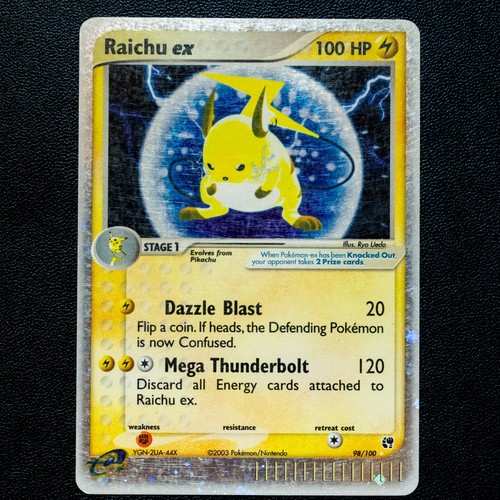 Raichu ex Holo Ultra Rare 98/100-Pokemon TCG:EX Sandstorm Vintage Pokemon-MP