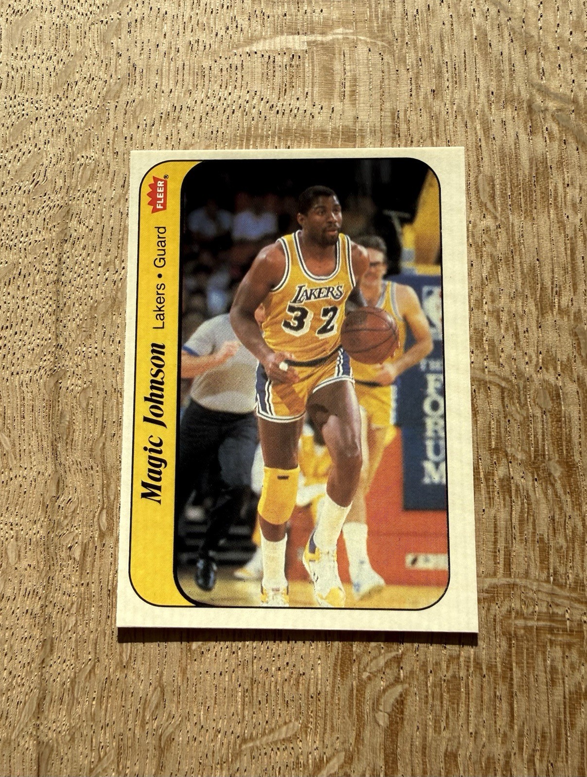 1986 Fleer Sticker Magic Johnson #7 ExMt-Near Mint Very Clean HOF