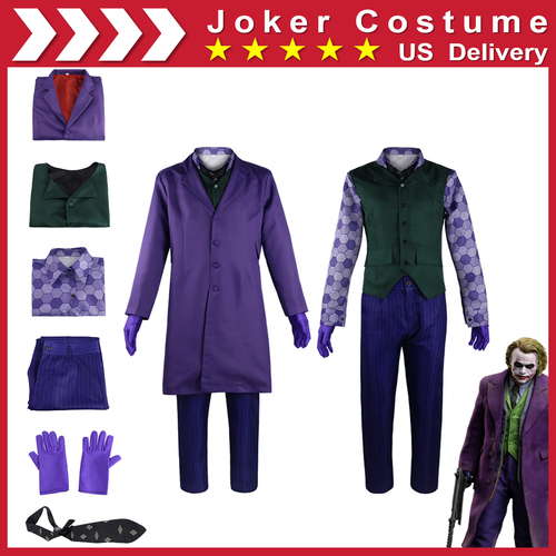 Costume Annee 70 Homme Joker Cosplay Costume In Batman The Dark Knight Men Halloween Party Costumes S 3 Halloween Zombie Dress Costumes For Women - Foto 12