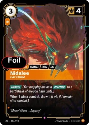 Foil Nidalee - Cat Form - 114/219 - NM - Unleashed
