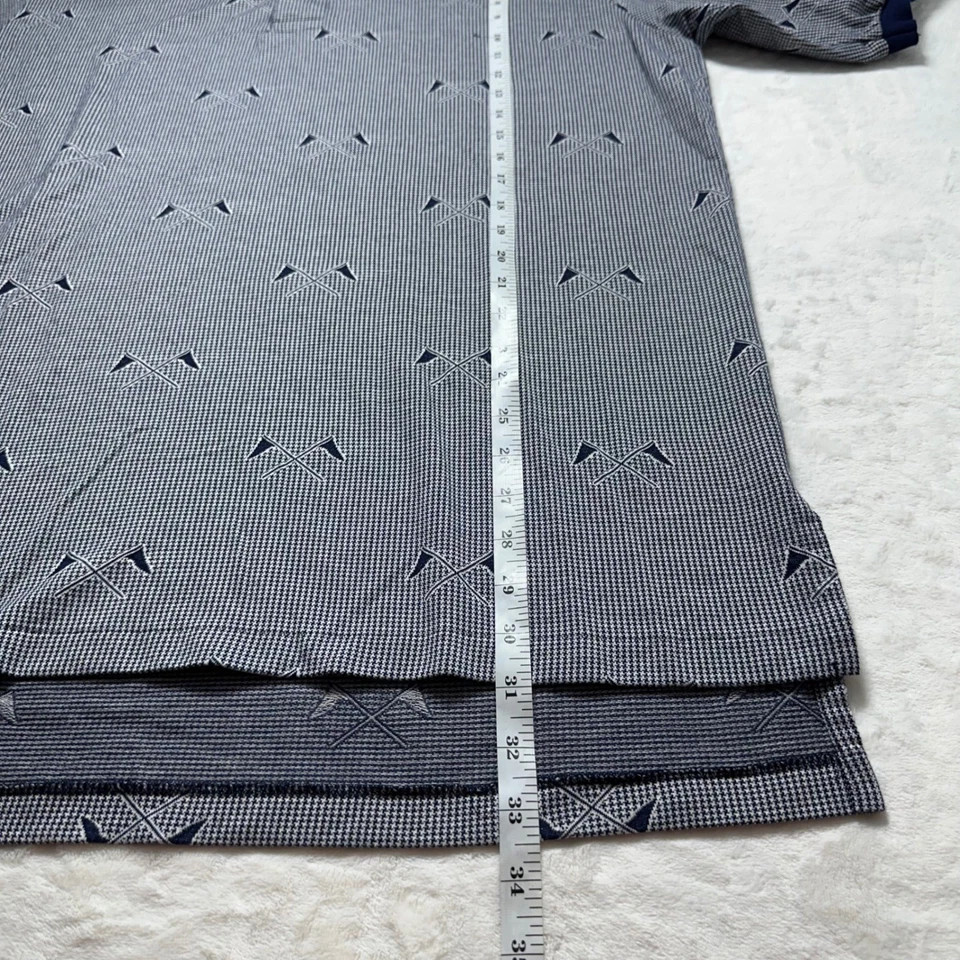 Camisa Polo de Golf Ralph Lauren De Colección Estampado de Bandera Preppy Hecha en EE. UU. Para Hombres Talla XL Foto 4 de 4