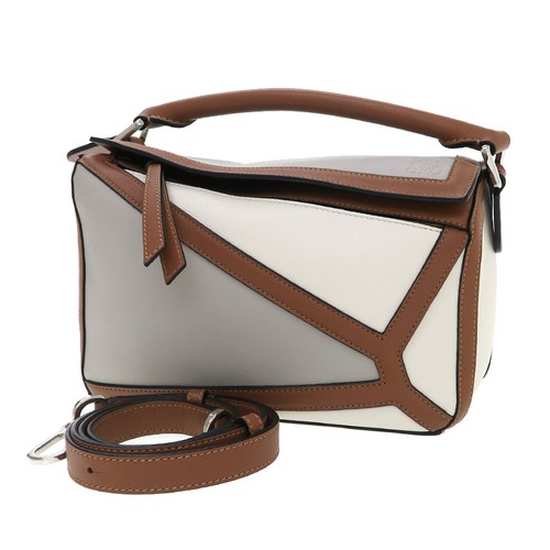 LOEWE Puzzle Graphic Small Bag 32230BXV44 Multicolor Gold Hardware #SN182