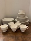 Mikasa Cameo Platinum 38pcs White Porcelain Dinnerware Set Service for 8,6cups