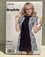 Simplicity S0740 Sewing Pattern Miss Retro 19...