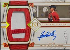 MLB Masataka Yoshida 23 National 25 Limited Autographed Rookie Card. rookie card picture