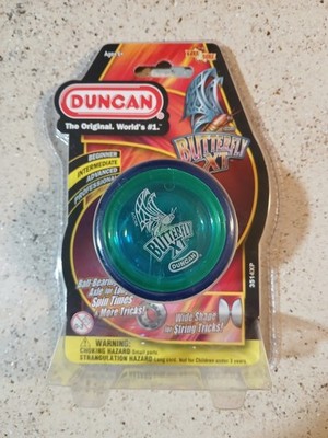 Duncan 2013 YoYo Butterfly XT Intermediate Blue Green Ball Bearing Axle Tricks 