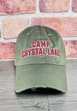 Friday the 13th Hat Jason Vorhees Strapback Camp Crystal Lake Green Red Cap