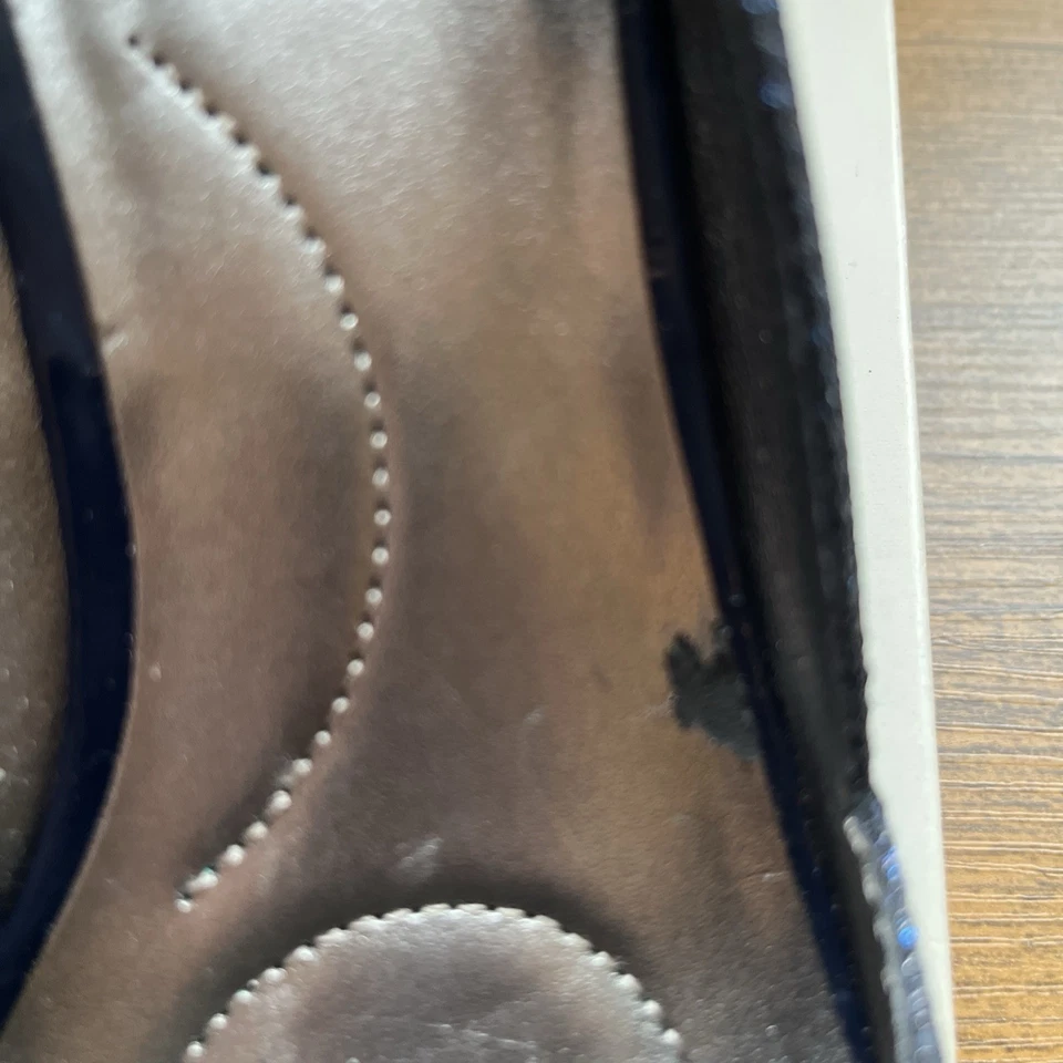 Zapatos de salón Bandolino NIELLA azul marino brillante noche punta abierta, talla 10M nuevos en caja Foto 3 de 4