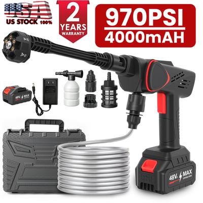 #ad 1160PSI Cordless Pressure Washer Portable Power Washer 6in1 Foldable Water Tank $37.99